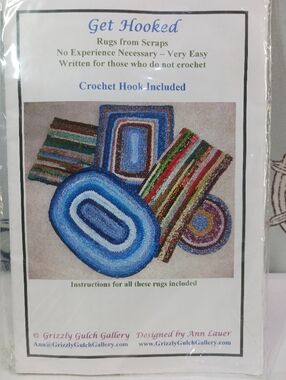 Get Hooked Rugs From Scraps/For Those That Do Not Crochet/ Hook Included